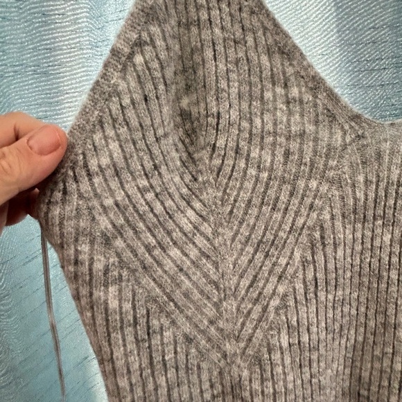 Dex Gray Ribbed Midi Dress-XL- form fitting- slits bottom hem. New or like new - Picture 5 of 9